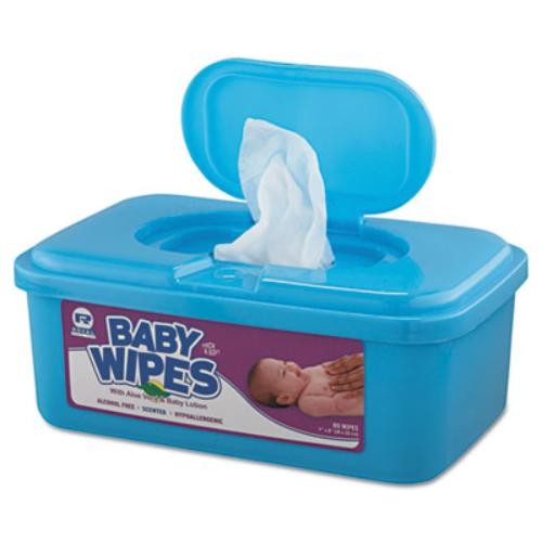 Royal Paper Products RPBWU80 Baby Wipes Tub, White, 80/tub, 12/carton