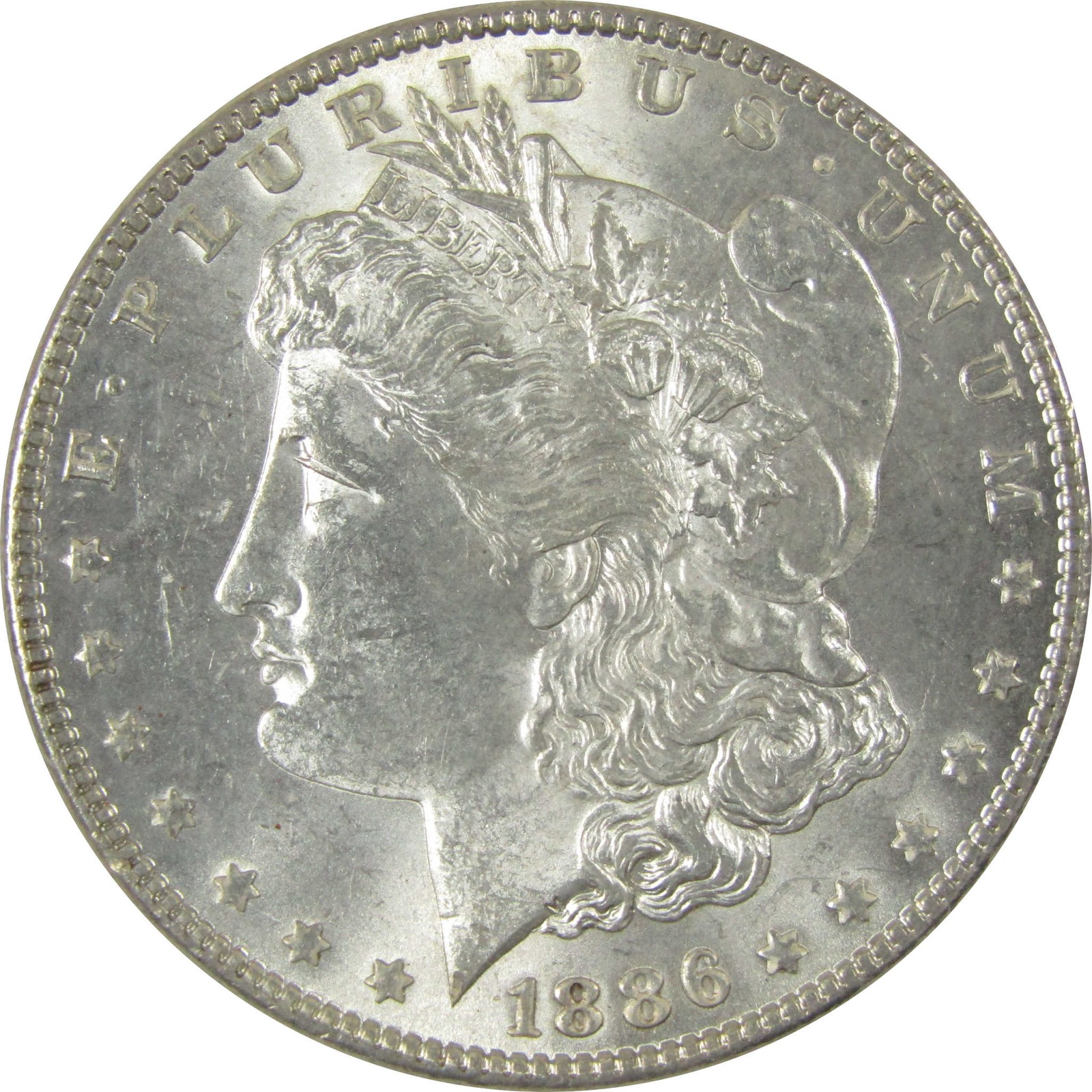 1886 Morgan Silver Dollar Borderline Uncirculated Details SKU:CP963