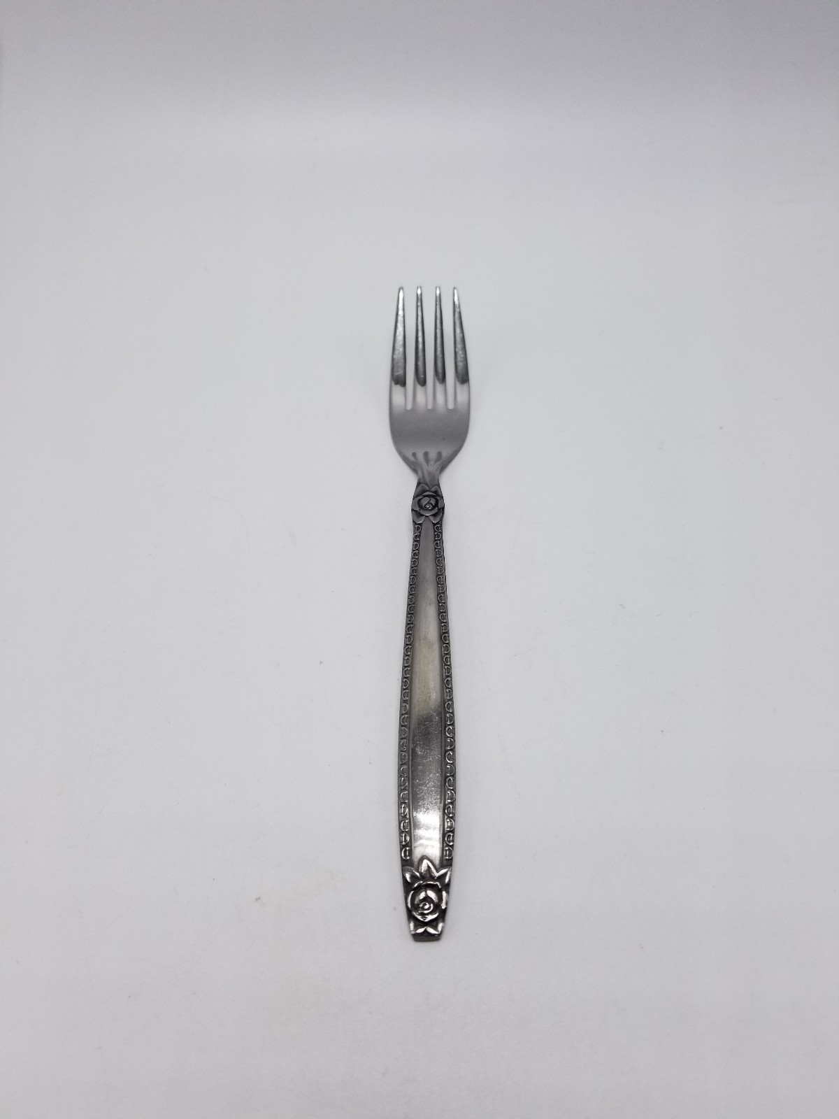 Nasco 'Rose Border" 7 Inch Stainless Fork (National Stainless)
