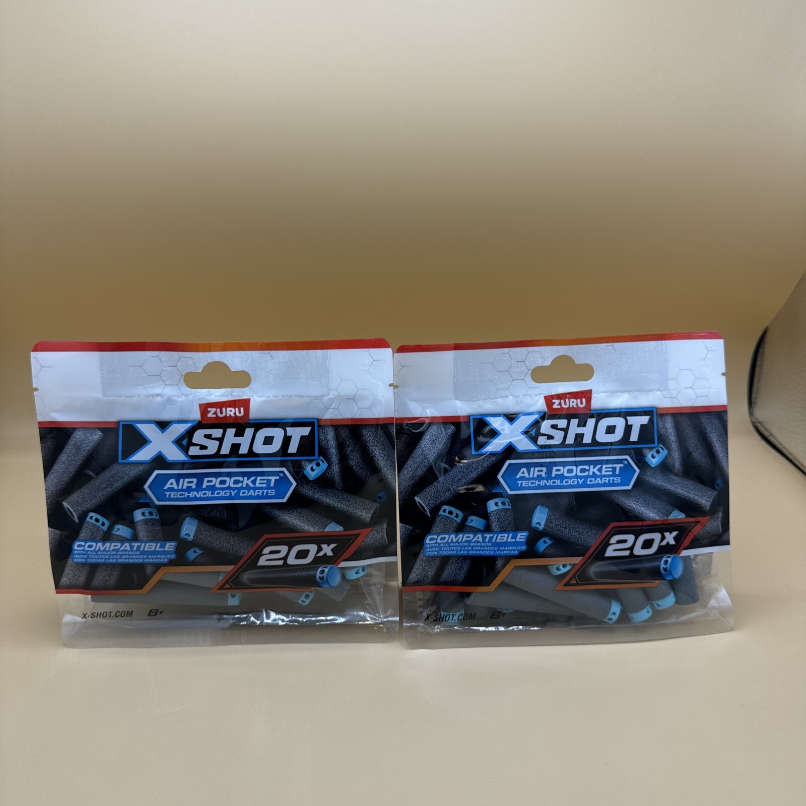 Zuru X Shot 2 Packs Of 20 Foam Darts. Compatible With Major Brands - New Sealed