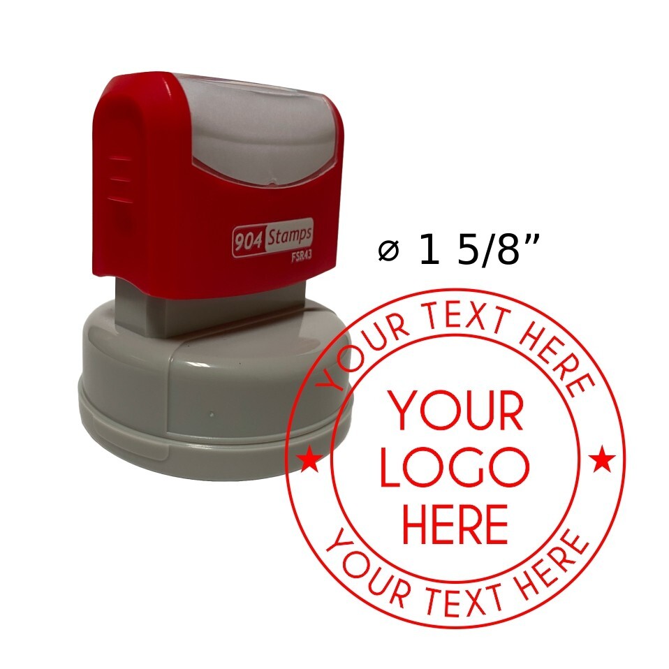 Custom Round Stamp Text - Personalized Stamps 1 5/8" - 904 Stamps