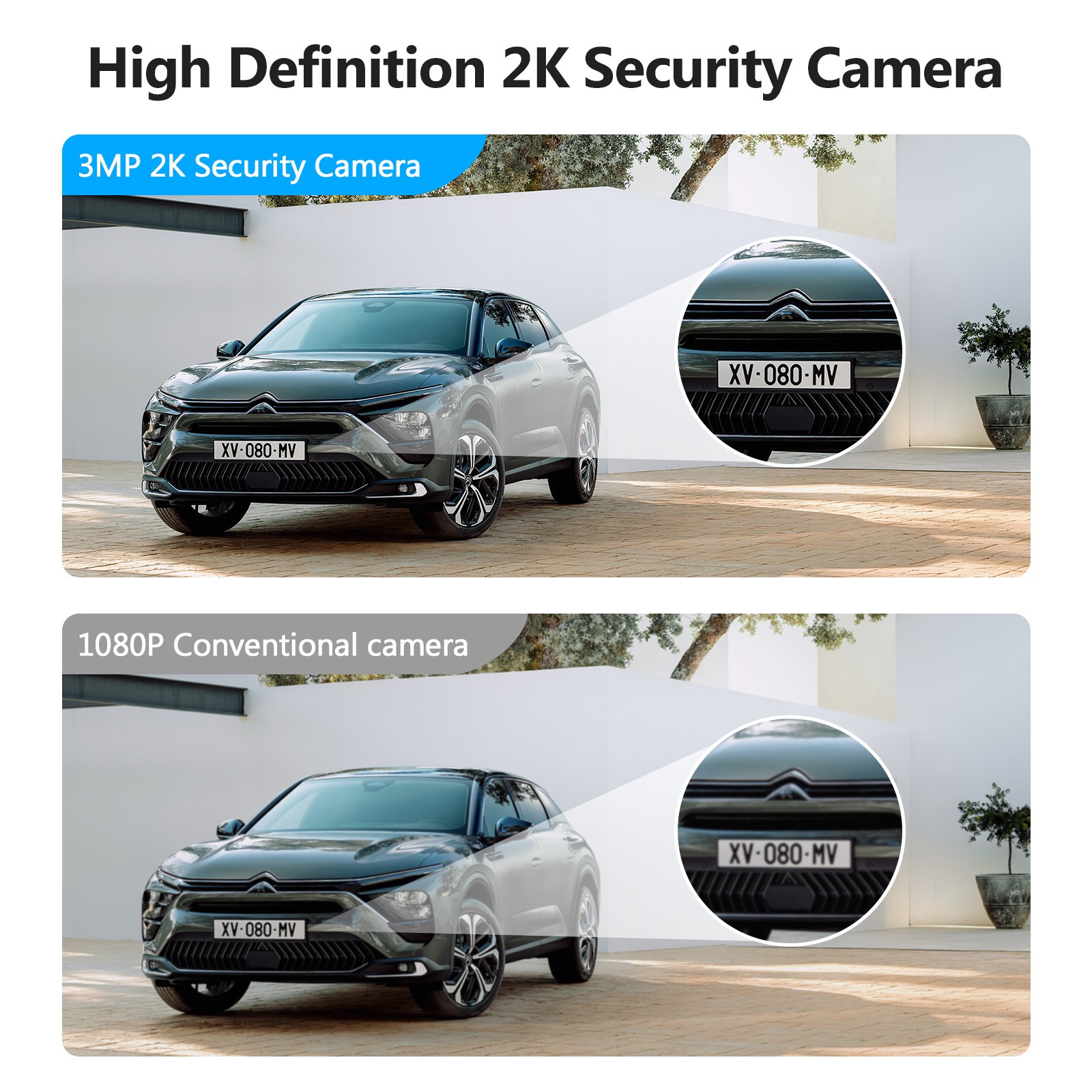 5G WiFi outdoor security camera, 2K home security camera, motion detection, IP66