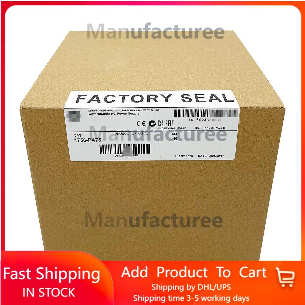 New Factory Sealed Allen-Bradley 1756-PA75 ControlLogix AC Power Supply AB US