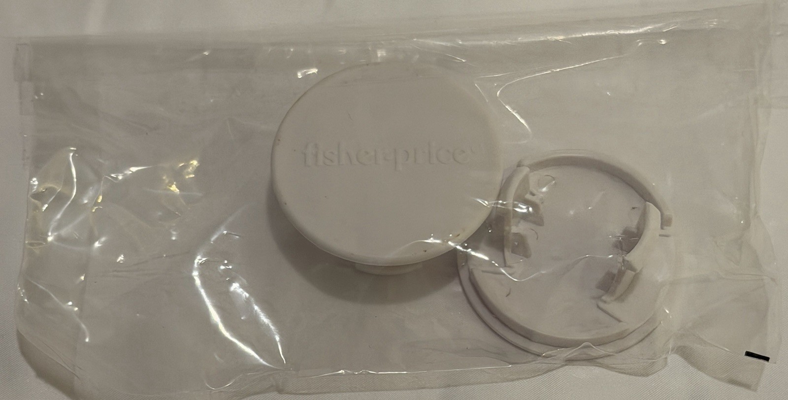 Fisher-Price Chair Deluxe Sit-Me-Up Floor Seat Replacement Pair White End Caps