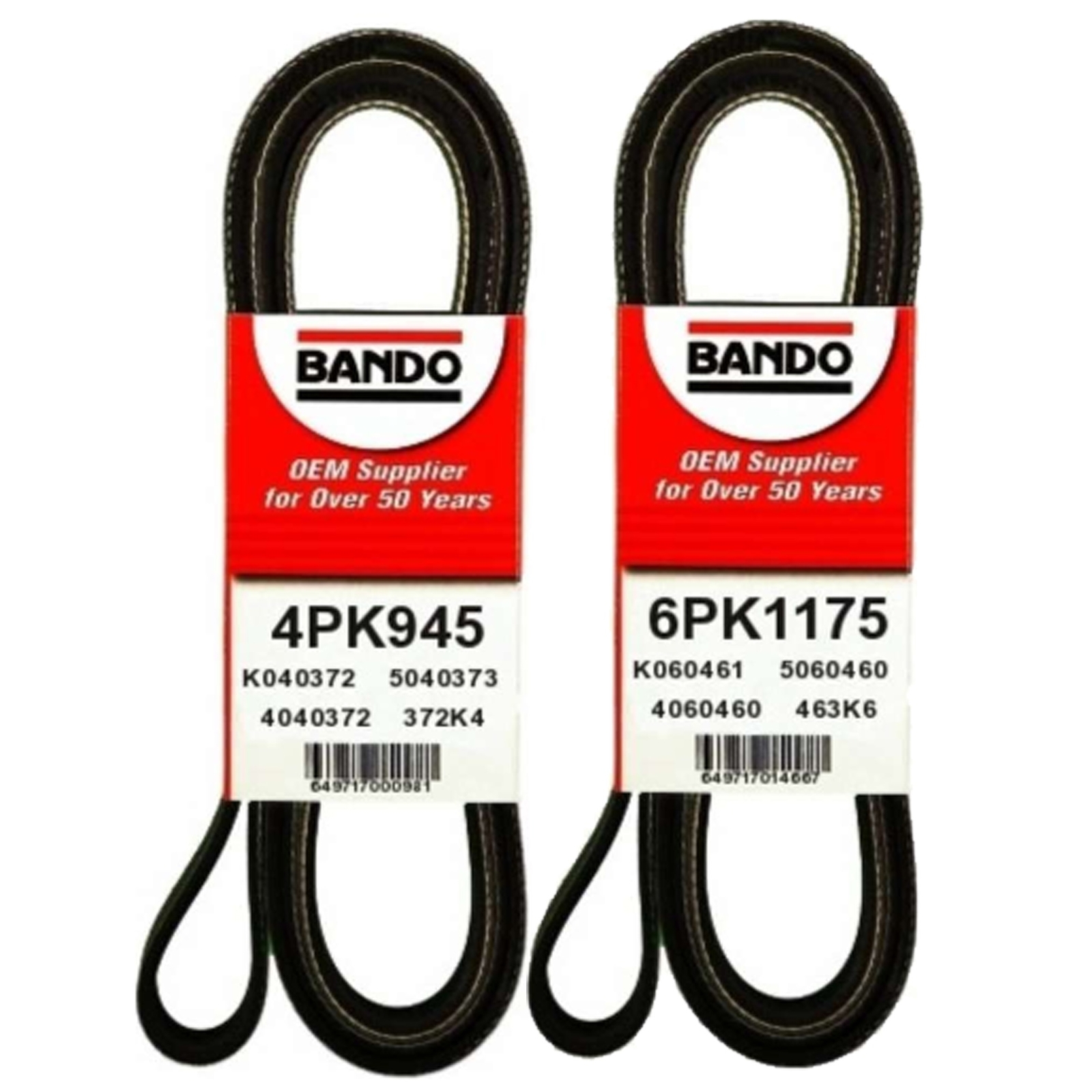 🔥Bando Set of Two V-Ribbed Serpentine Belts For Pathfinder G35 FX35 QX4 350Z🔥