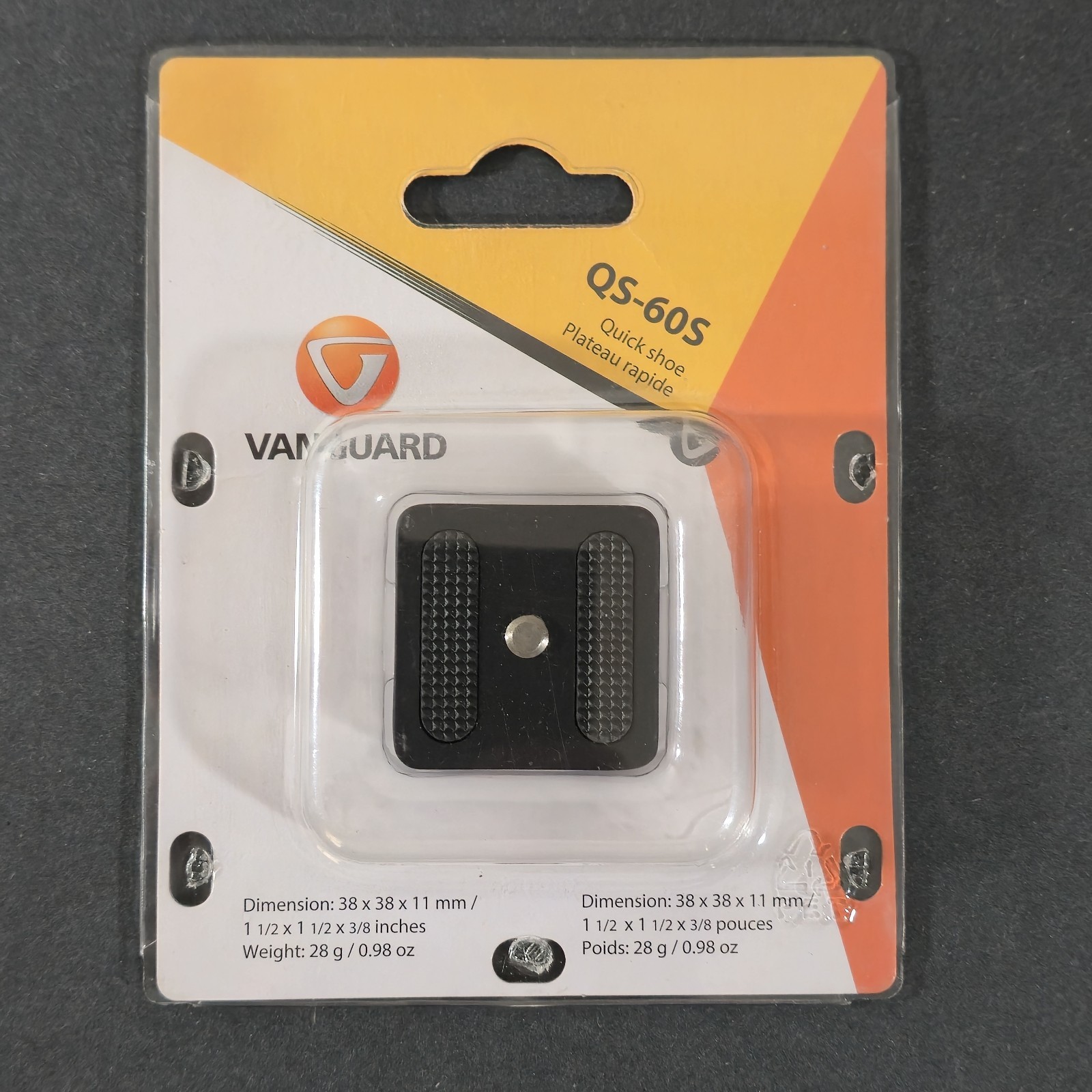 Vanguard QS-60S Tripod Quick Shoe Release Plate 38 x 38 x 11mm For VEO, Arca NEW
