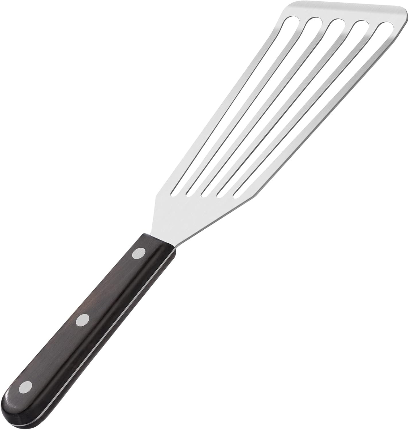 Fish Spatula Stainless Steel Slotted Turner with Sloped Head Design for Flipp...