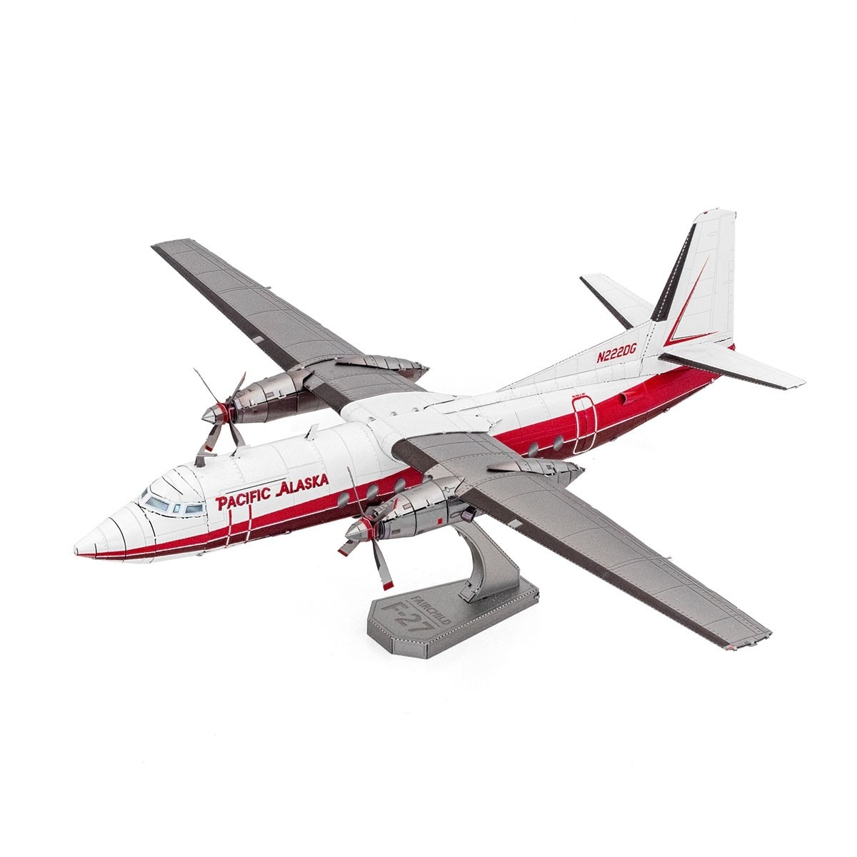 Fascinations Metal Earth FAIRCHILD F-27 Commercial Airliner Plane 3D Model Kit