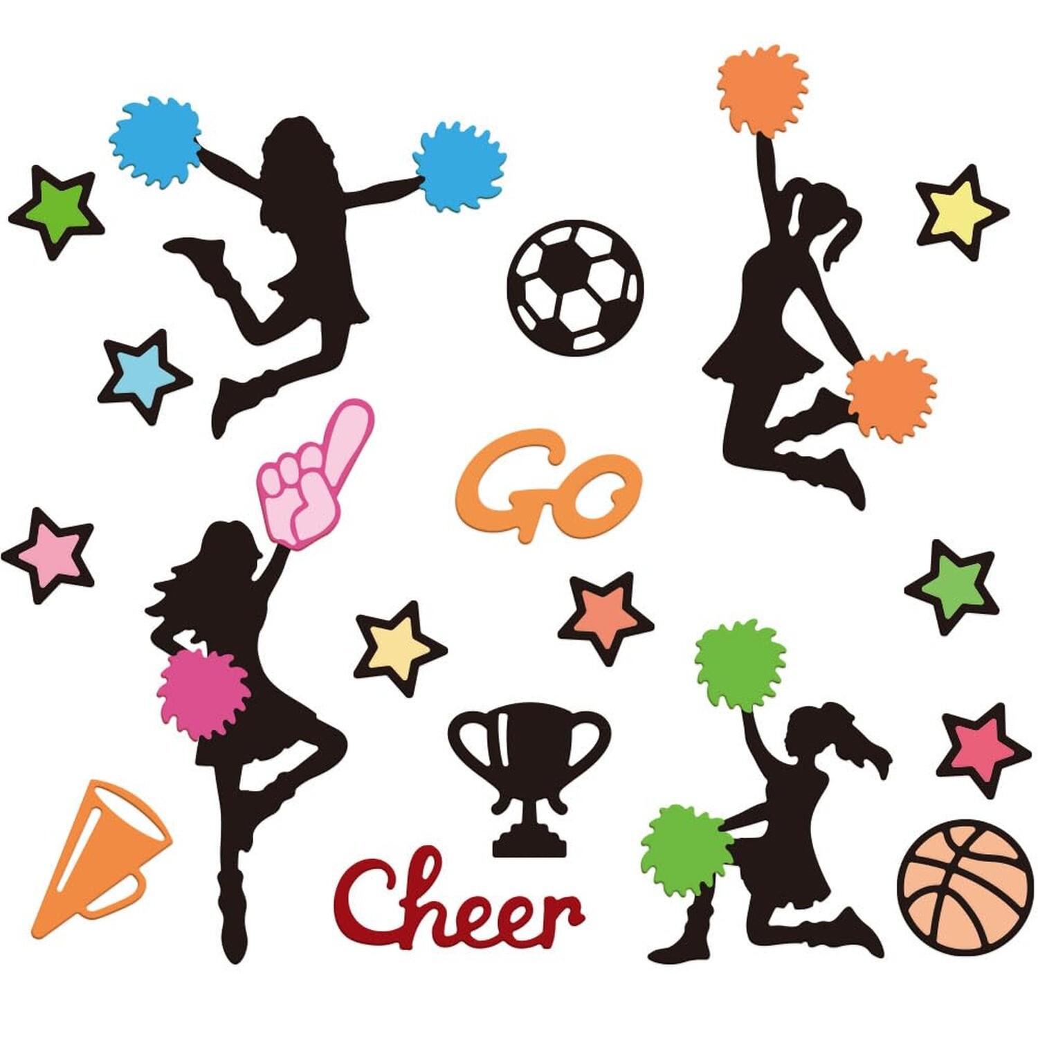 GLOBLELAND Cheerleading Cutting Dies for Card Making Sport Metal Die Cuts Cut...