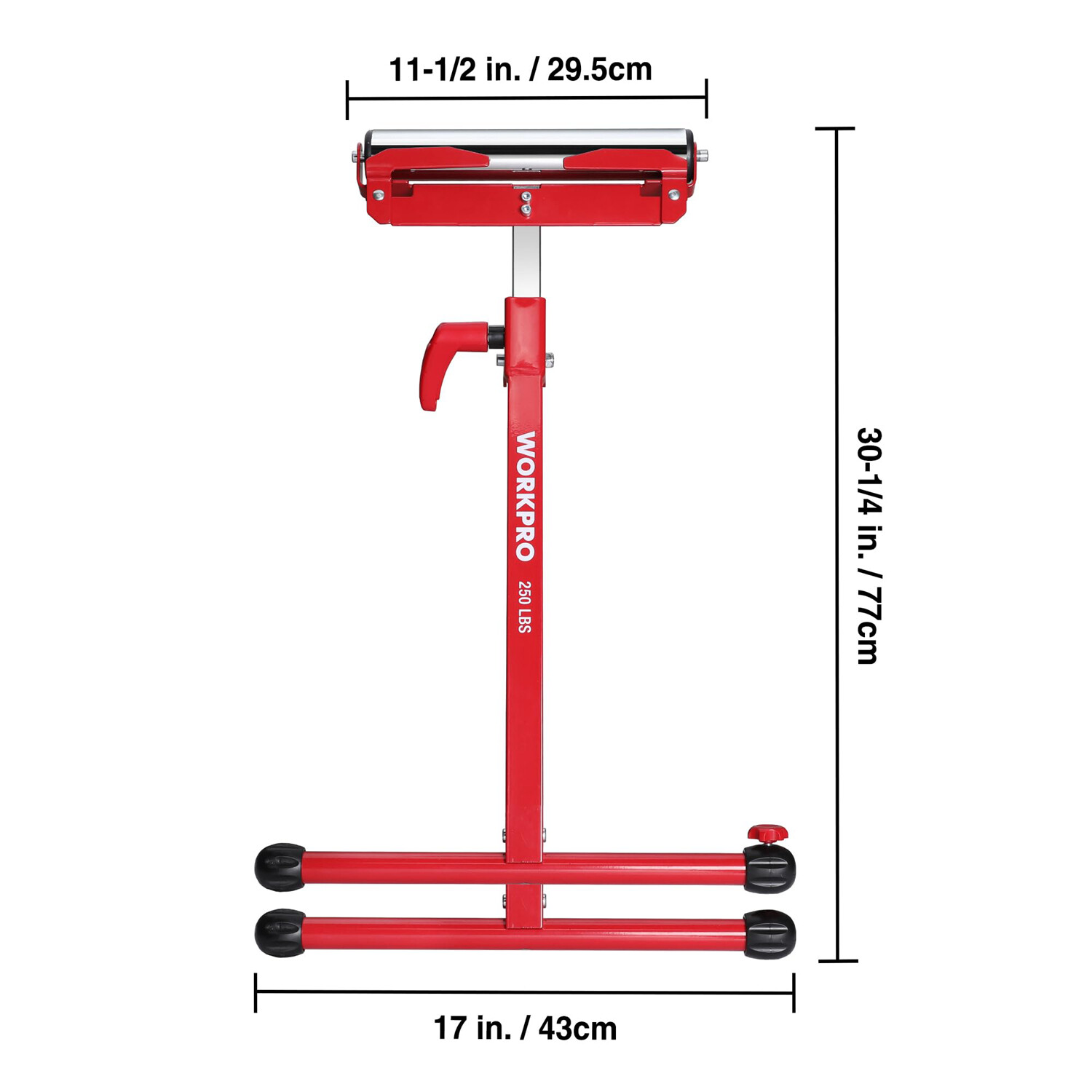 WORKPRO 2-Pack Folding Roller Stand Height Adjustable Heavy Duty 250LBS Load MAX