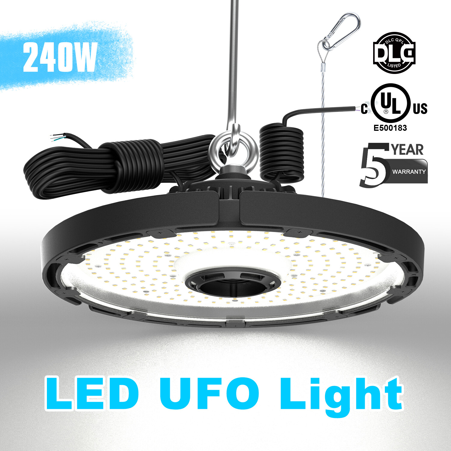 240Watt 150W Dimmable LED High Bay UFO Lights Commecial Warehouse Lighting IP65