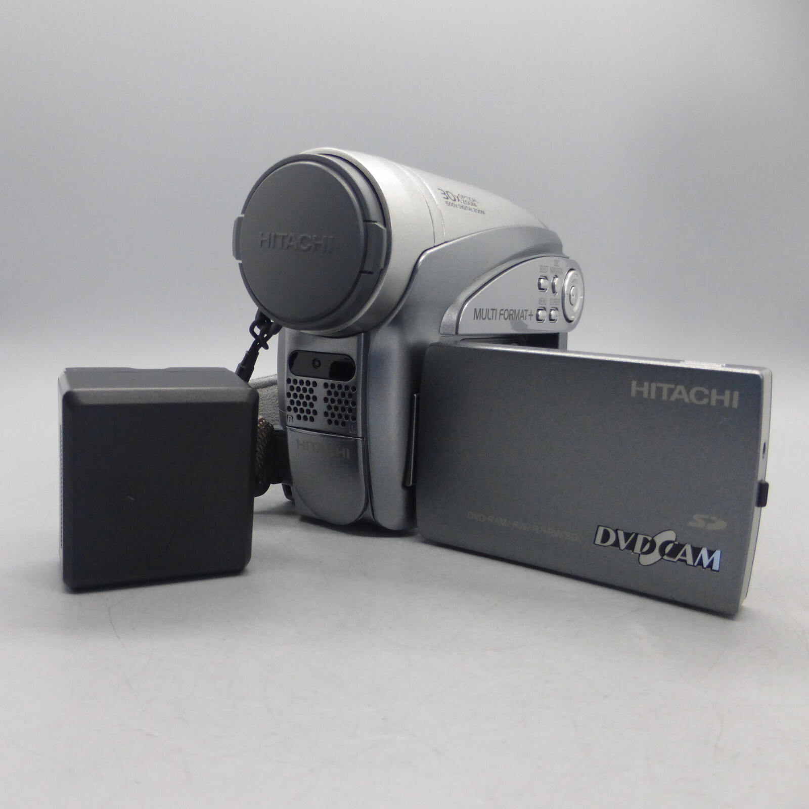 Hitachi DVDCAM DZ-MV5000E Handheld Mini DVD Camcorder Silver Tested