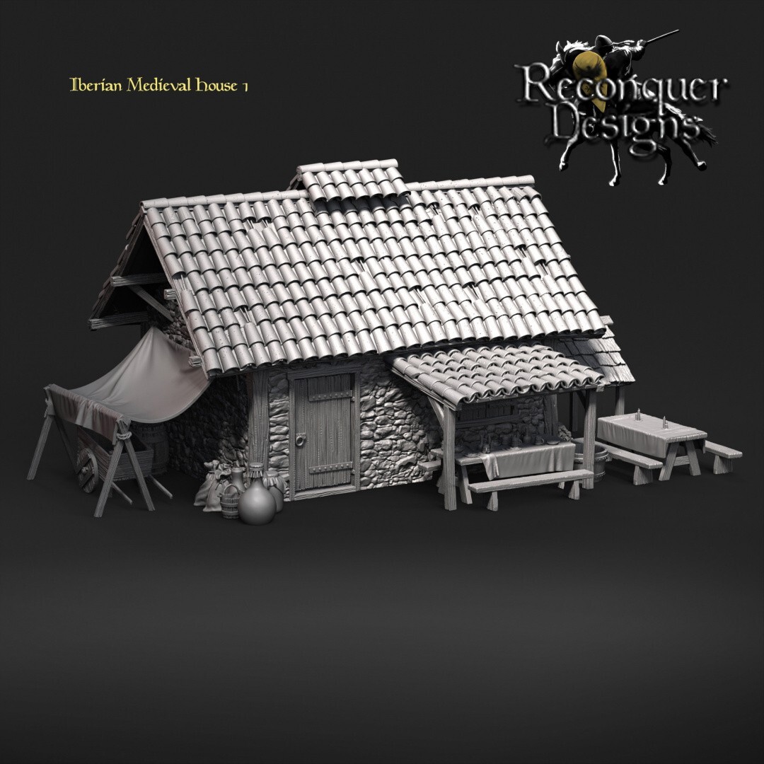 Reconquer Designs Miniatures Medieval Iberian Spanish House Terrain Scenery 28mm
