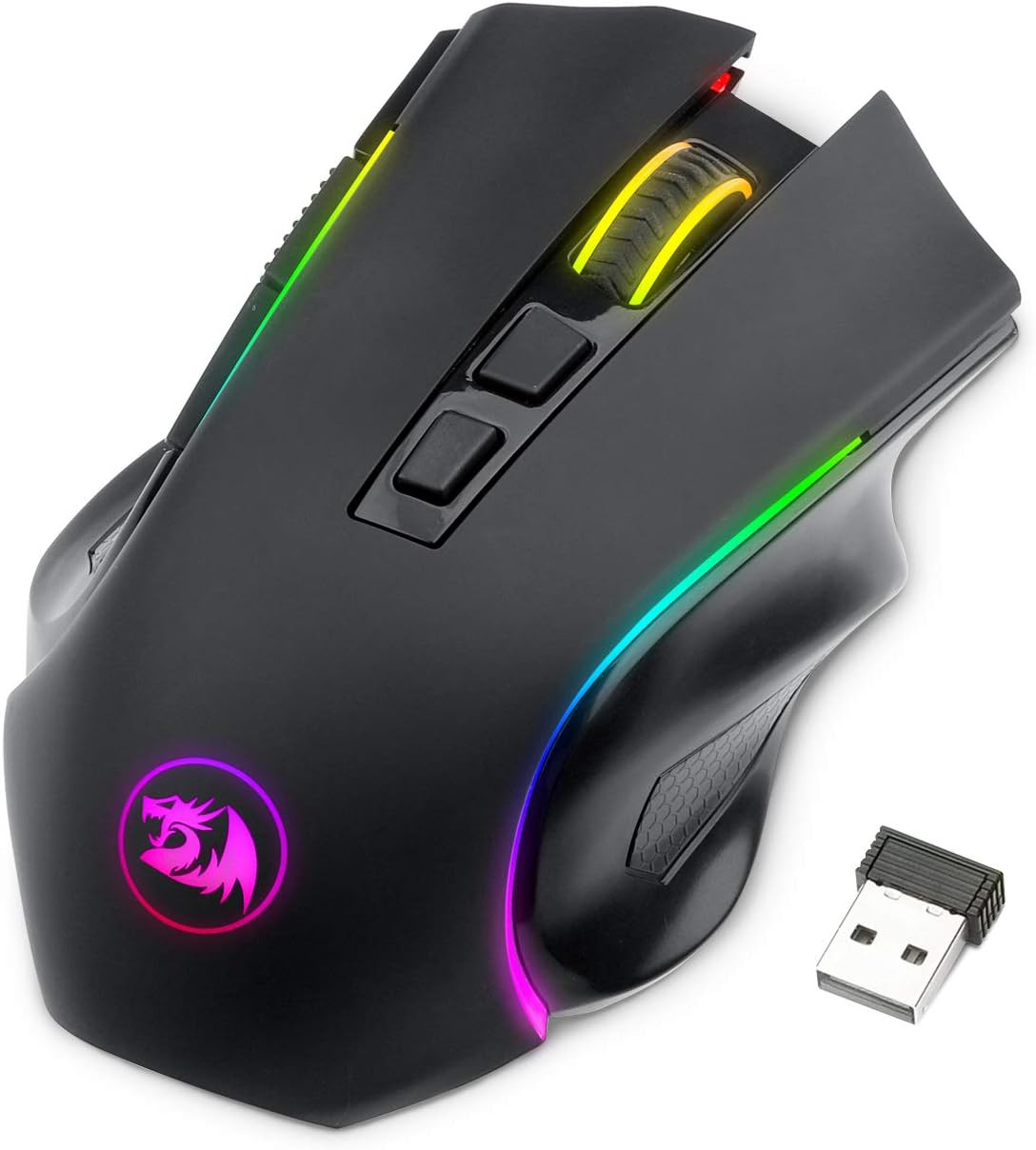 M602 Griffin RGB Gaming Mouse, RGB Spectrum Backlit Ergonomic Mouse with 7 Progr