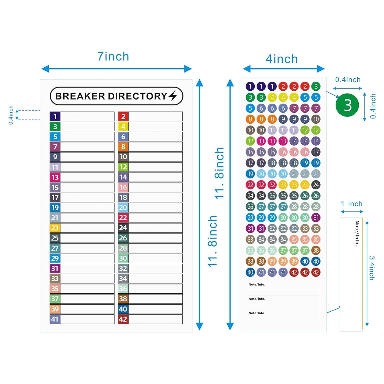 Reusable Electrical Box Labels - 16 Sheets for Easy Circuit Identification
