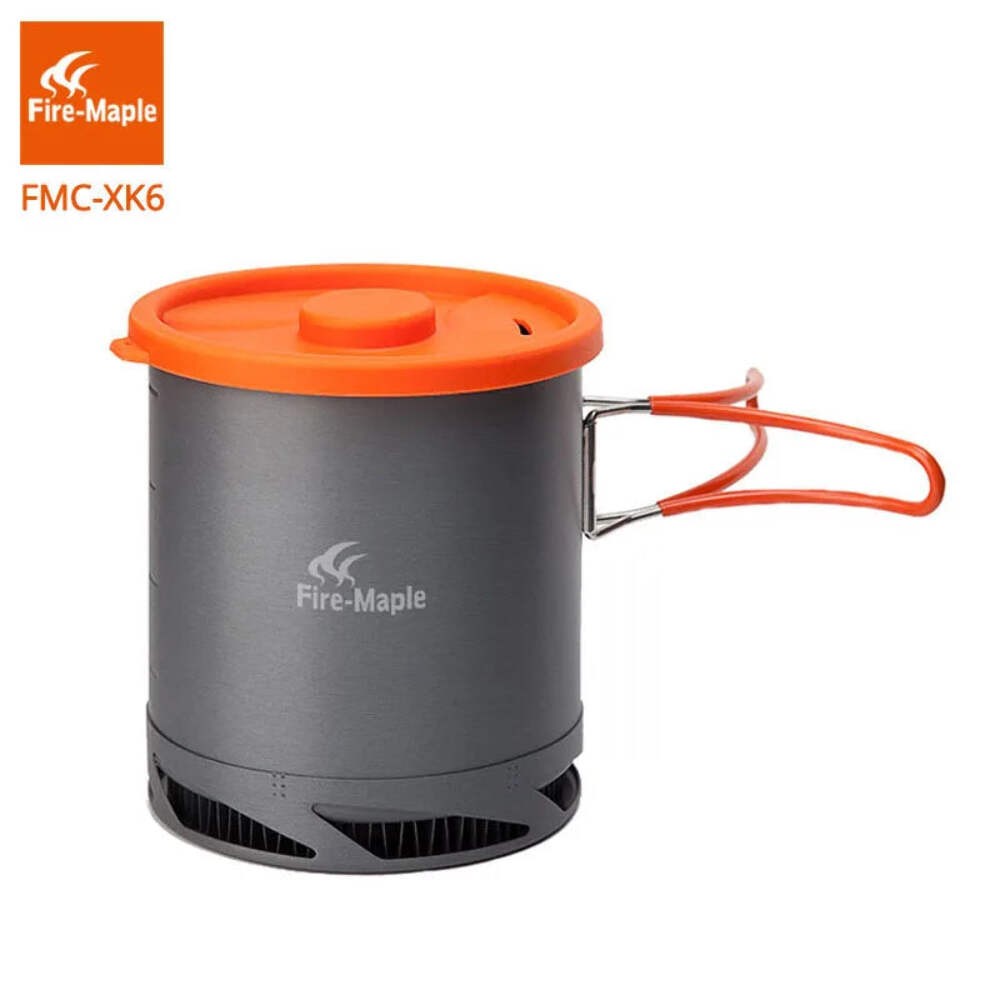 Fire Maple FMC-XK6 Heat Exchanger Pot – 1L Foldable Camping Cookware with Mesh B