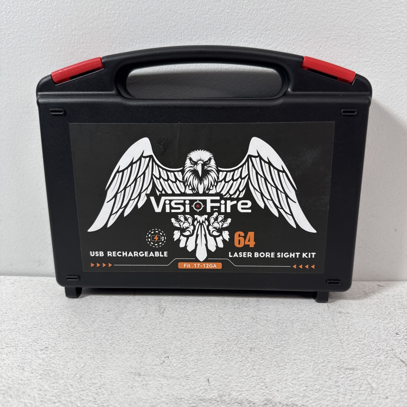 VISI FIRE 64, Laser Bore Sight Kit Fits 17-12 Gauge, USB Rechargeable NEW