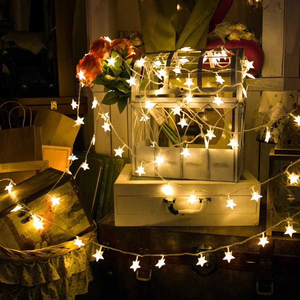 100LED Star String Lights,33FT Plug in Fairy String Lights Waterproof for Indoor