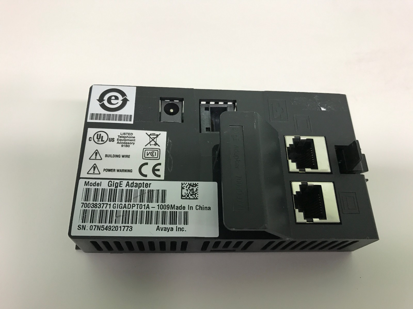 Avaya PoE Gigabit Ethernet Adapter for 96xx IP Office Telephones 700383771