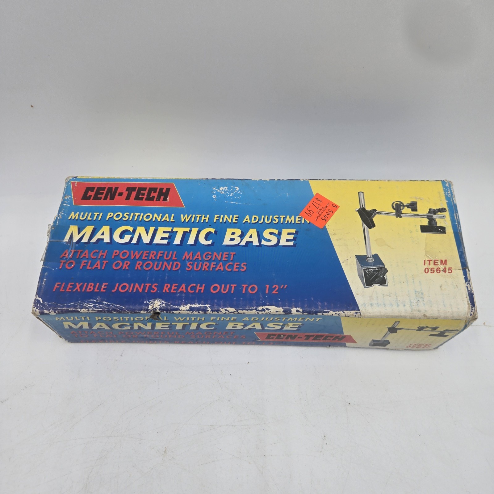 Multi-Positional Magnetic Base w/Fine Adjustment Flexible Joints Reach Out 12"