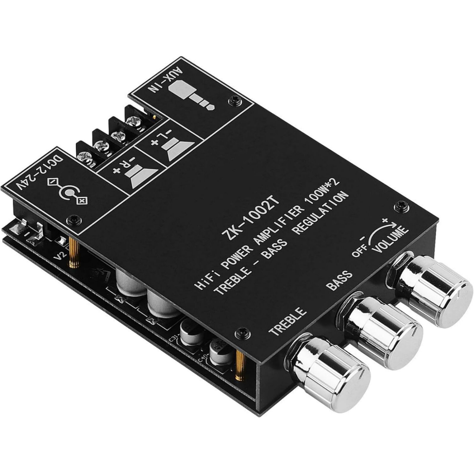 ZK-1002T 2.0 Channel Bluetooth 5.0 Amplifier Board 200W With Aux Input Audio