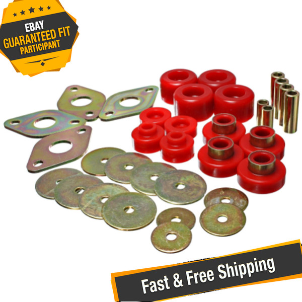 Energy Suspension 8.4109R Body Mount Bushing Kit for 2005-2013 Toyota Tacoma