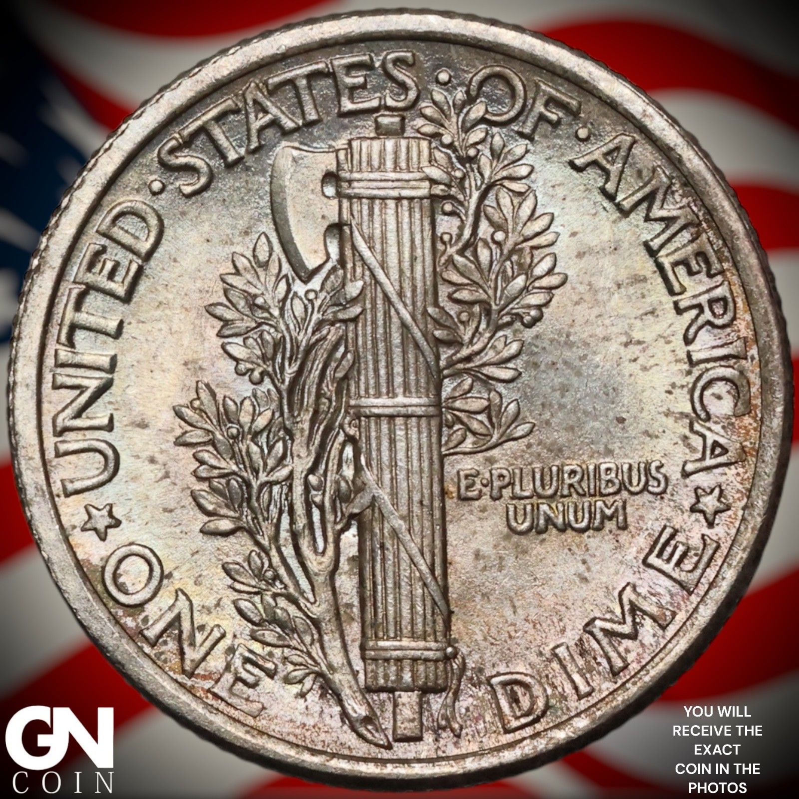 1916 P FSB COLOR Mercury Dime A7885