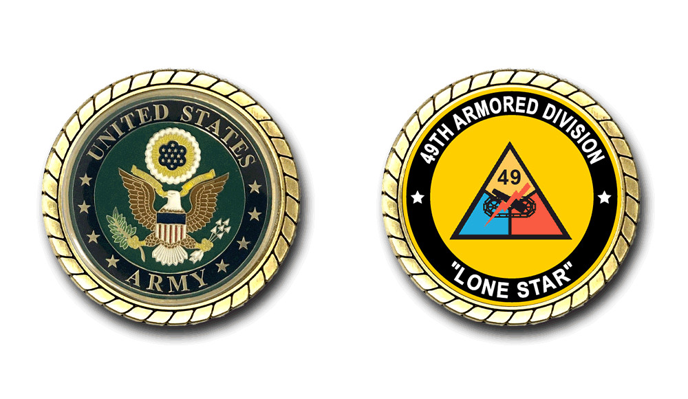 49th Armored Division "Lone Star" US Army Challenge Coin