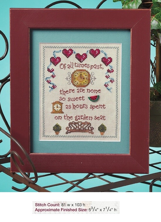 GARDEN SEAT  CROSS STITCH PATTERN ONLY HM - QYU