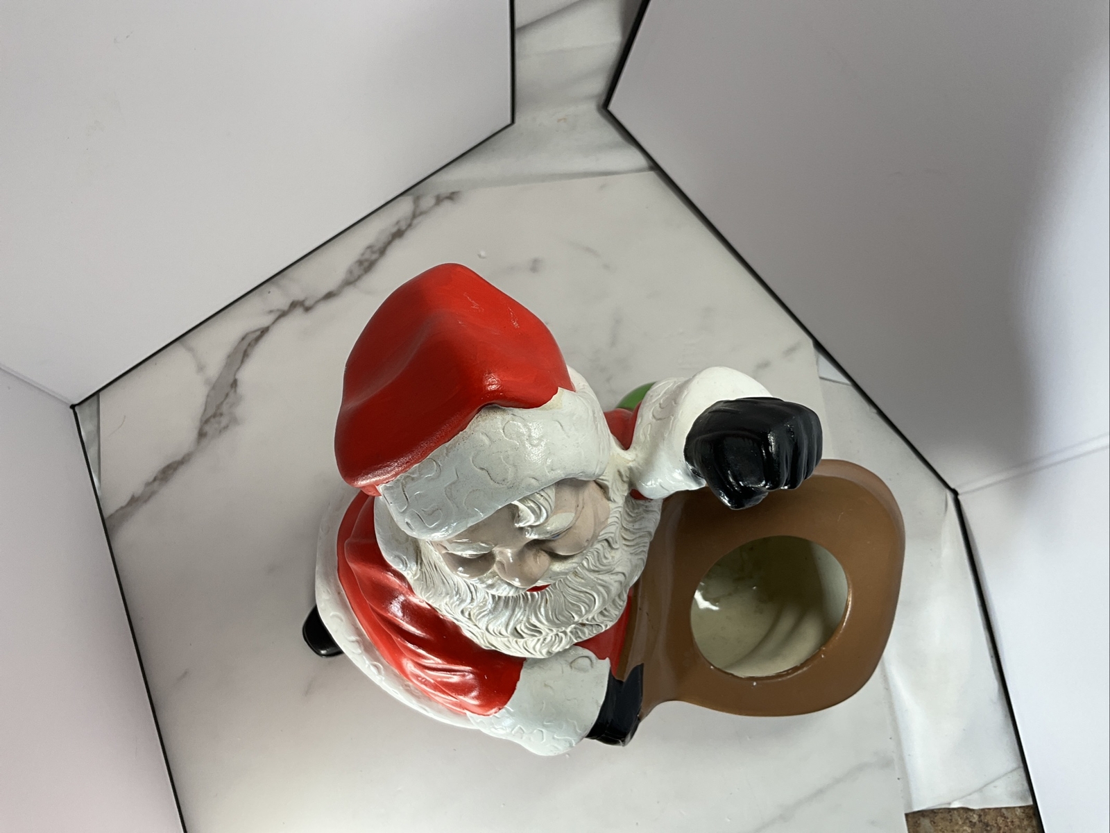 Vintage 1970 Byron Ceramic Santa Planter