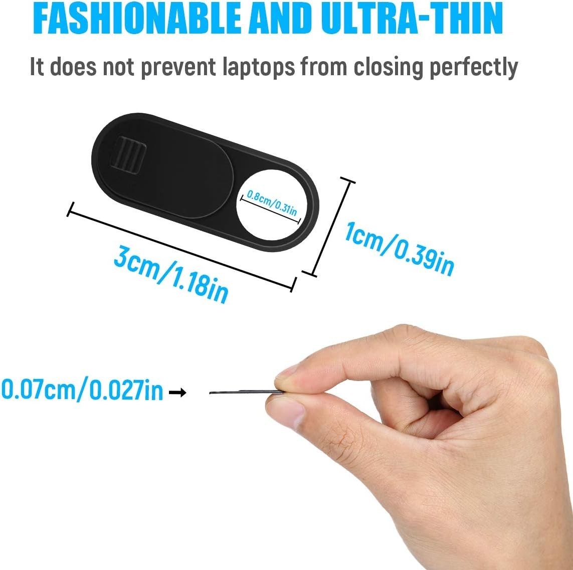 Webcam Cover Slide, Ultra Thin Phone Camera Cover, Camera Cover Blocker for M...