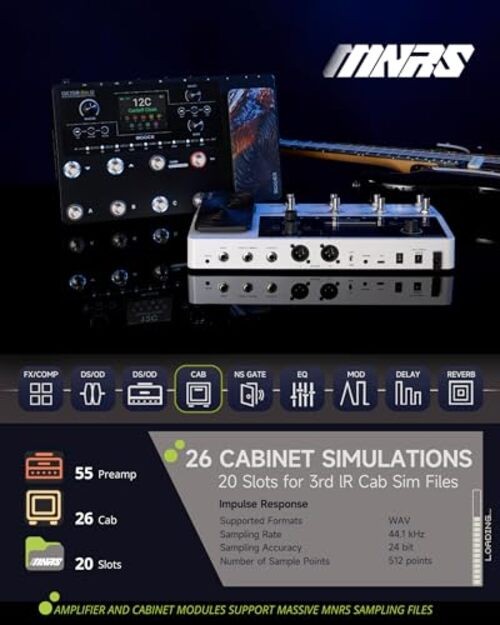 Battery Powered Guitar Amp Modelling Multi Effects 8-Footswitch GE150 Max Li