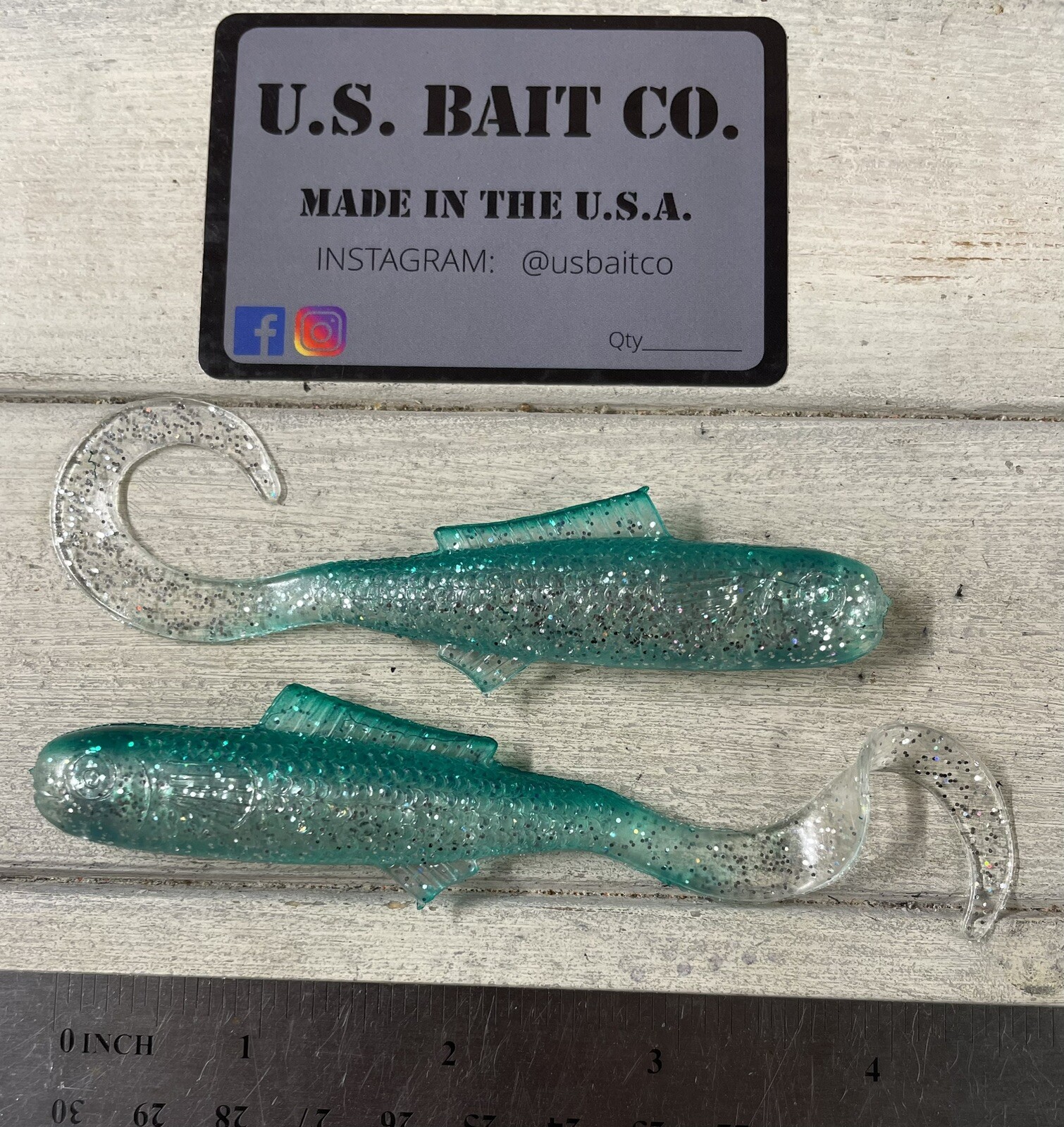 Swimming Minnow 4” Clear Silver Green Back Lot Of 15 Wham Fisheze Bass Baits