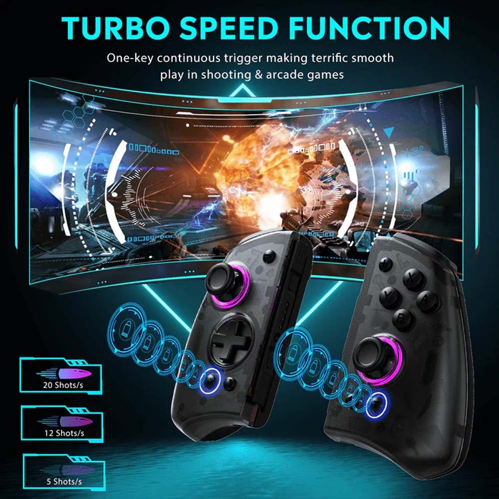 QRD Stellar T5 Wireless Controller Joy-pad for Nintendo Switch Pro Lite OLED PC