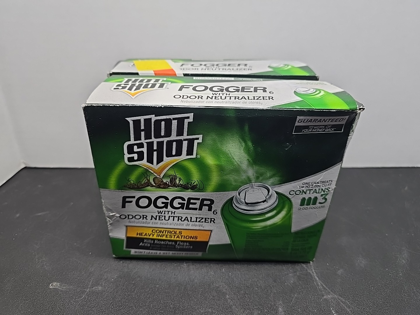 2 Hot Shot Fogger Aerosol Odor Neutralizer 3 qty 2oz cans Kills Roach Ants New