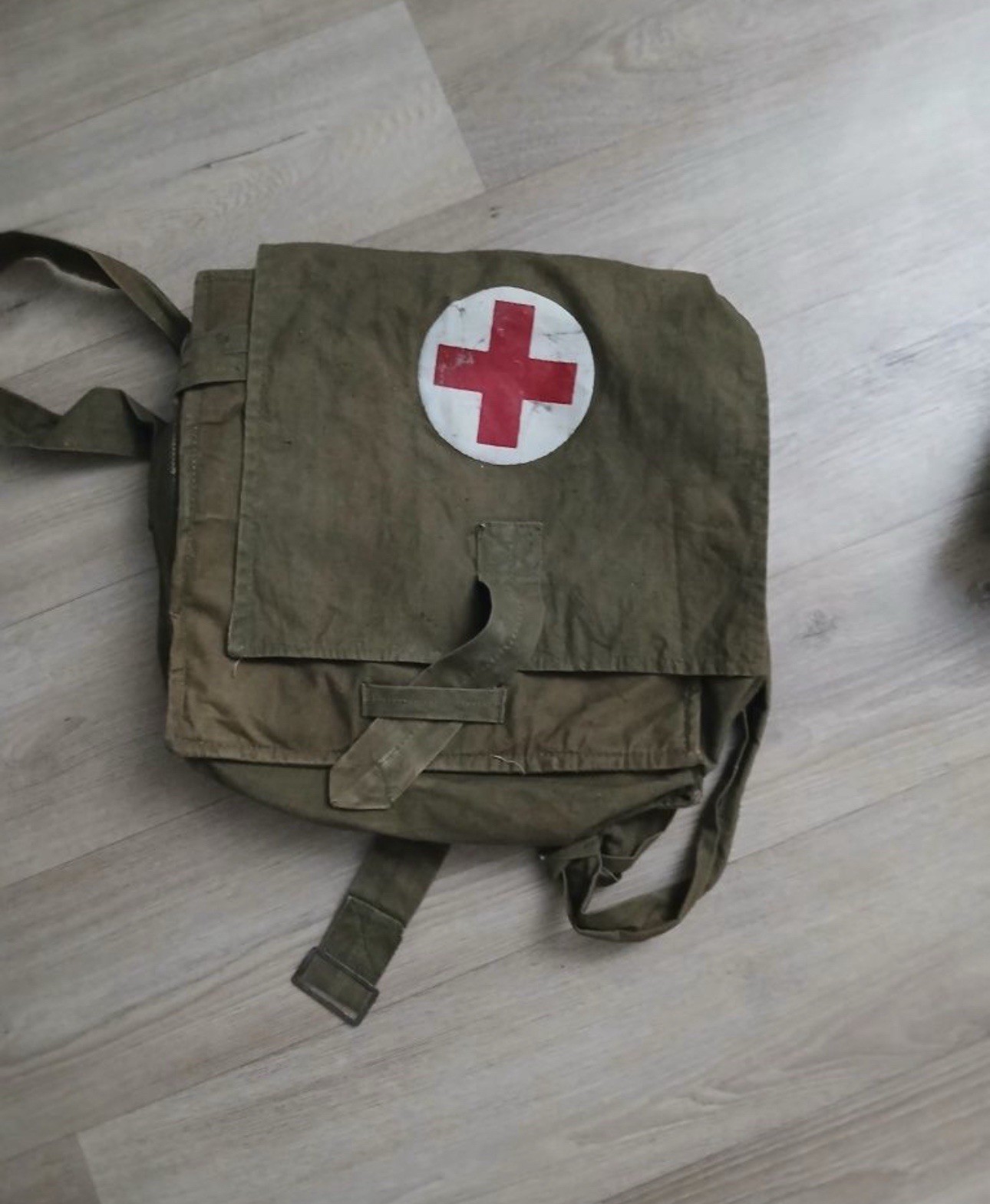 Vintage Soviet Russian Army Rare Medic Bag Case USSR Red Cross