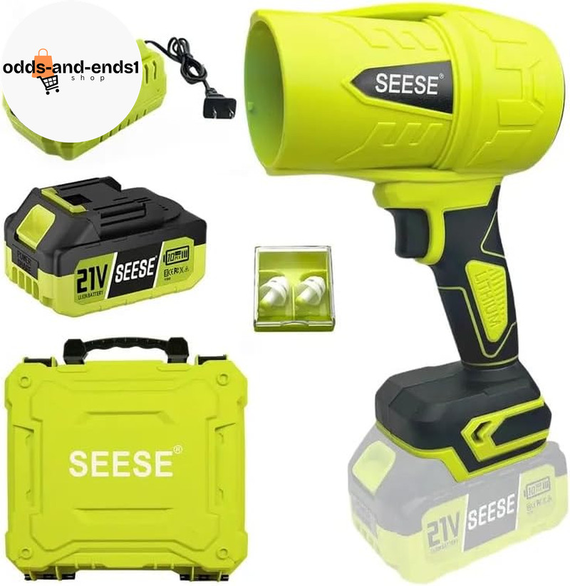 Turbo Jet Leaf Blower: Cordless Leaf Blower for Yard Leaves, Driveway Sand & Car