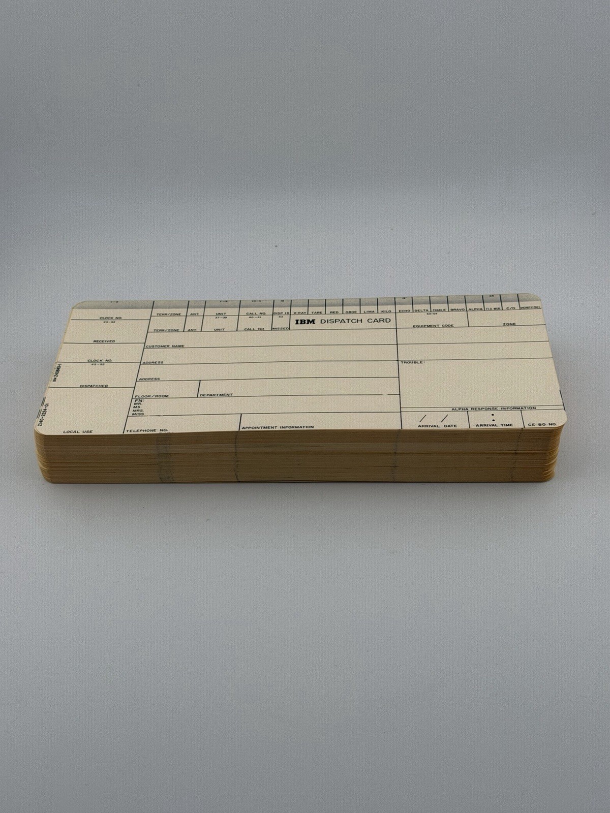 Vintage Lot of 120 ~ IBM DISPATCH CARD - Unused