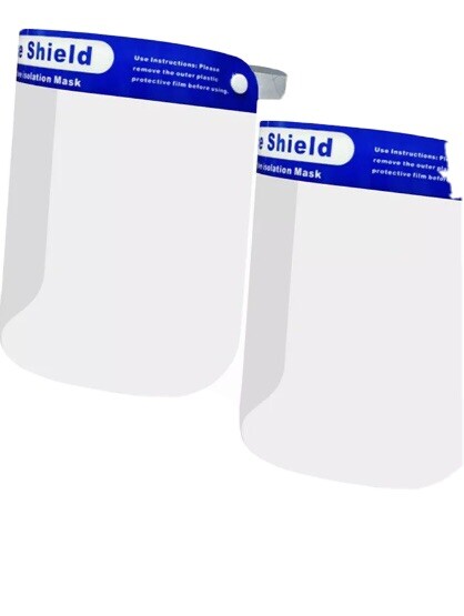 2 Pcs face shield clear visor
