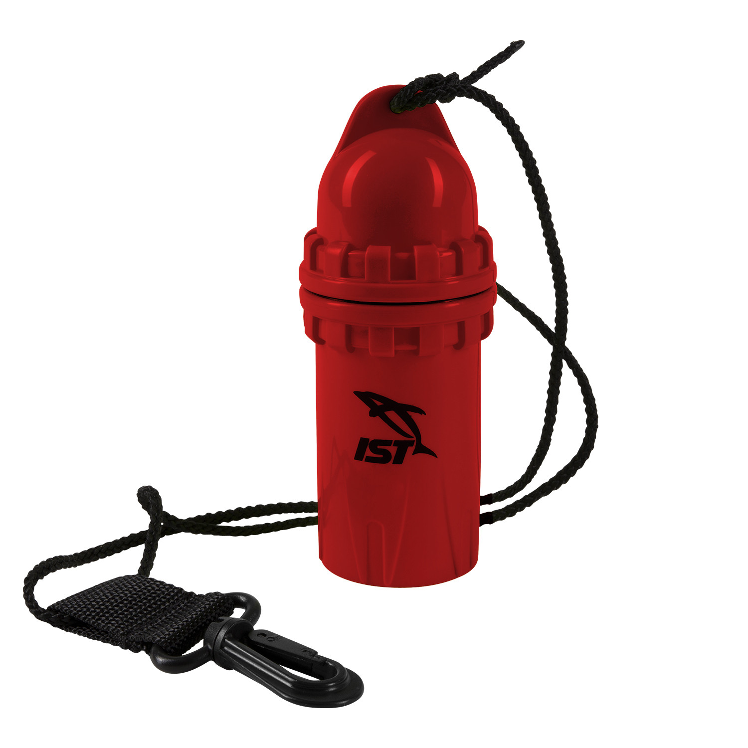 IST DB7 Small High Impact Dry Canister with Hang Cord and Clip - Red