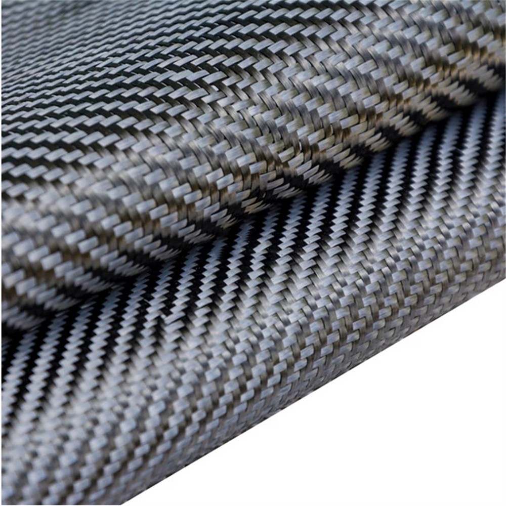 Black Carbon Fiber Fabric Cloth 3K 220gsm 2x2 Twill Weave Fabrics 12" x 60" Inch