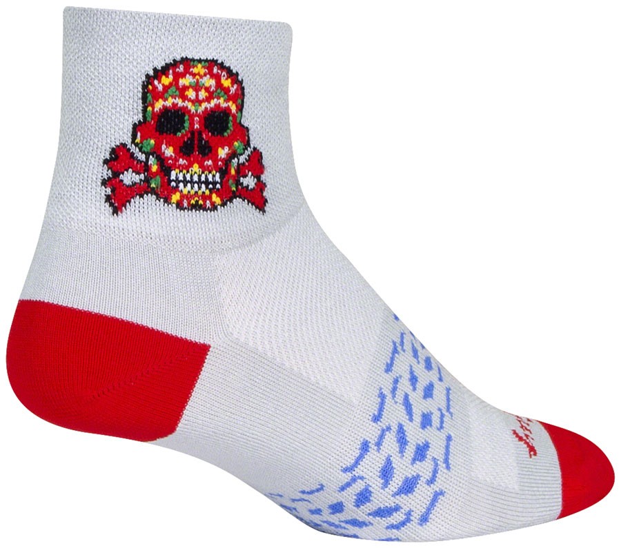 SockGuy Classic Socks Ankle Socks Small/Medium Red Skull