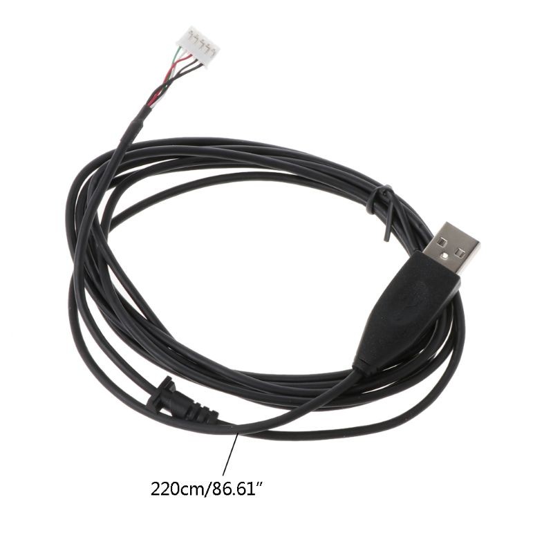 USB Mouse Cables Wire Replacement DIY Mouse Cable Line 2.2M for G300 G300S Mice