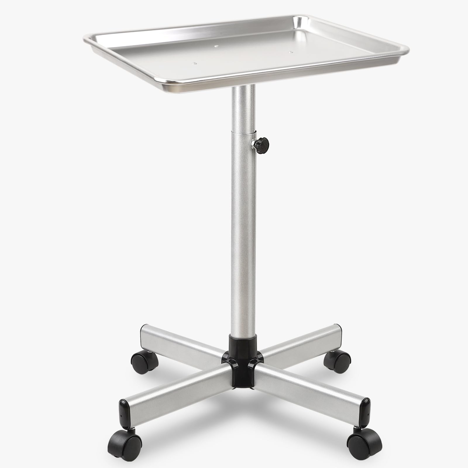 Salon Tray on Wheels, Hair Color Tray Salon Service Rolling Cart with Adjustable