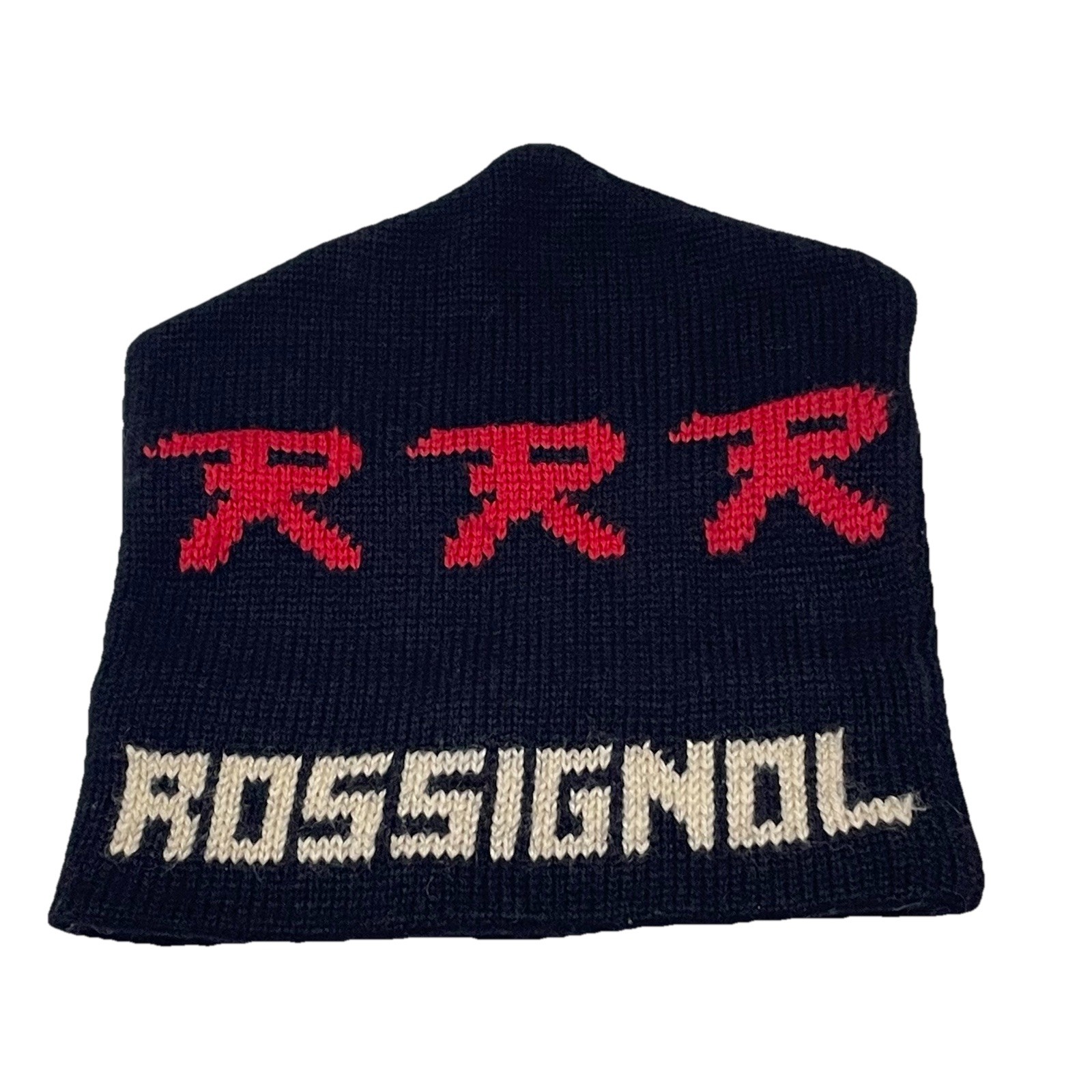 Mens Vtg 1980's ROSSIGNOL Wool Ski Hat, Knit Beanie - Ski Snowboard Retro - USA