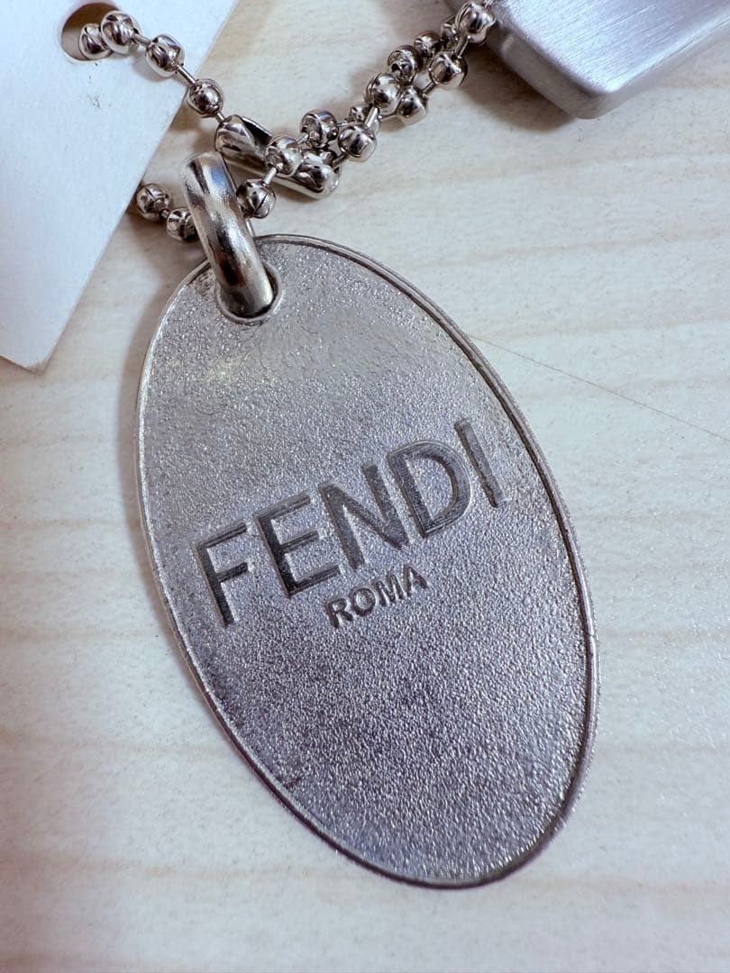 Fendi USB Flash Drive Keychain 3.74GB Silver Karl Lagerfeld Auth