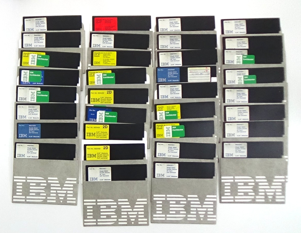 Lot of  34 Vintage 5.25" Floppy Disks IBM Confidential Untested #858