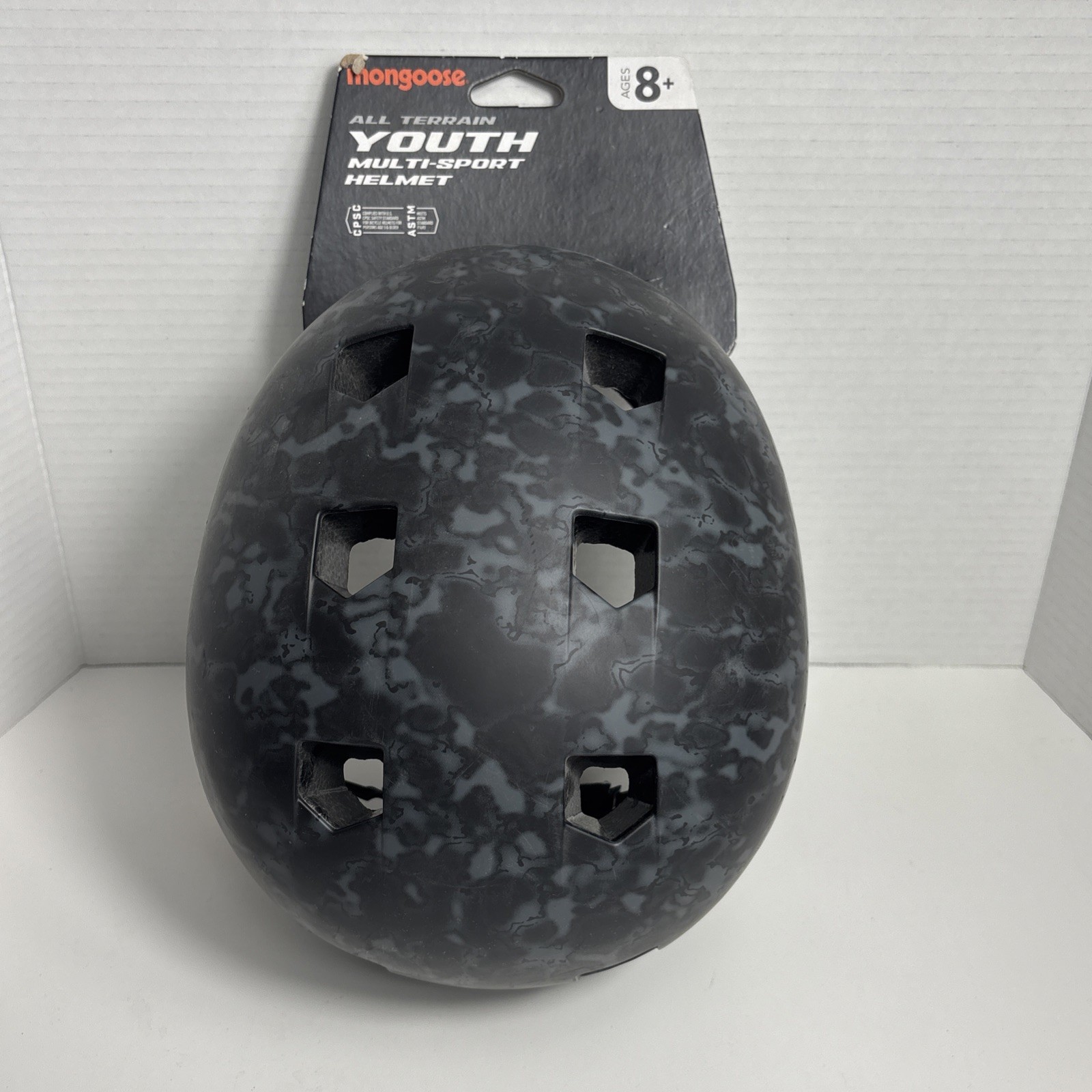 Mongoose 8+ Youth Helmet Adjustable Multi Sport Grey/Black Bike Skate