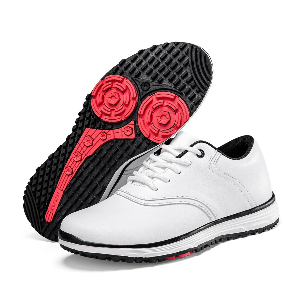 Men’s Golf Shoes Leather Sneakers Spikes Breathable Business Casual  Sneakers
