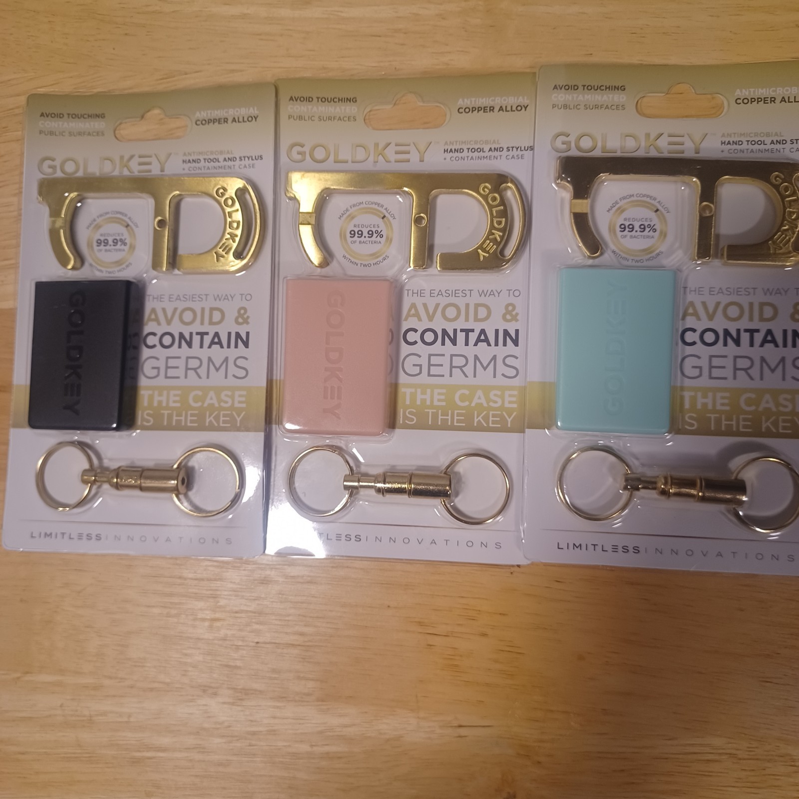 Cancer fundraise 20 Gold Key Hand Tool Stylus  Antimicrobial Reduce 99% Bacteria